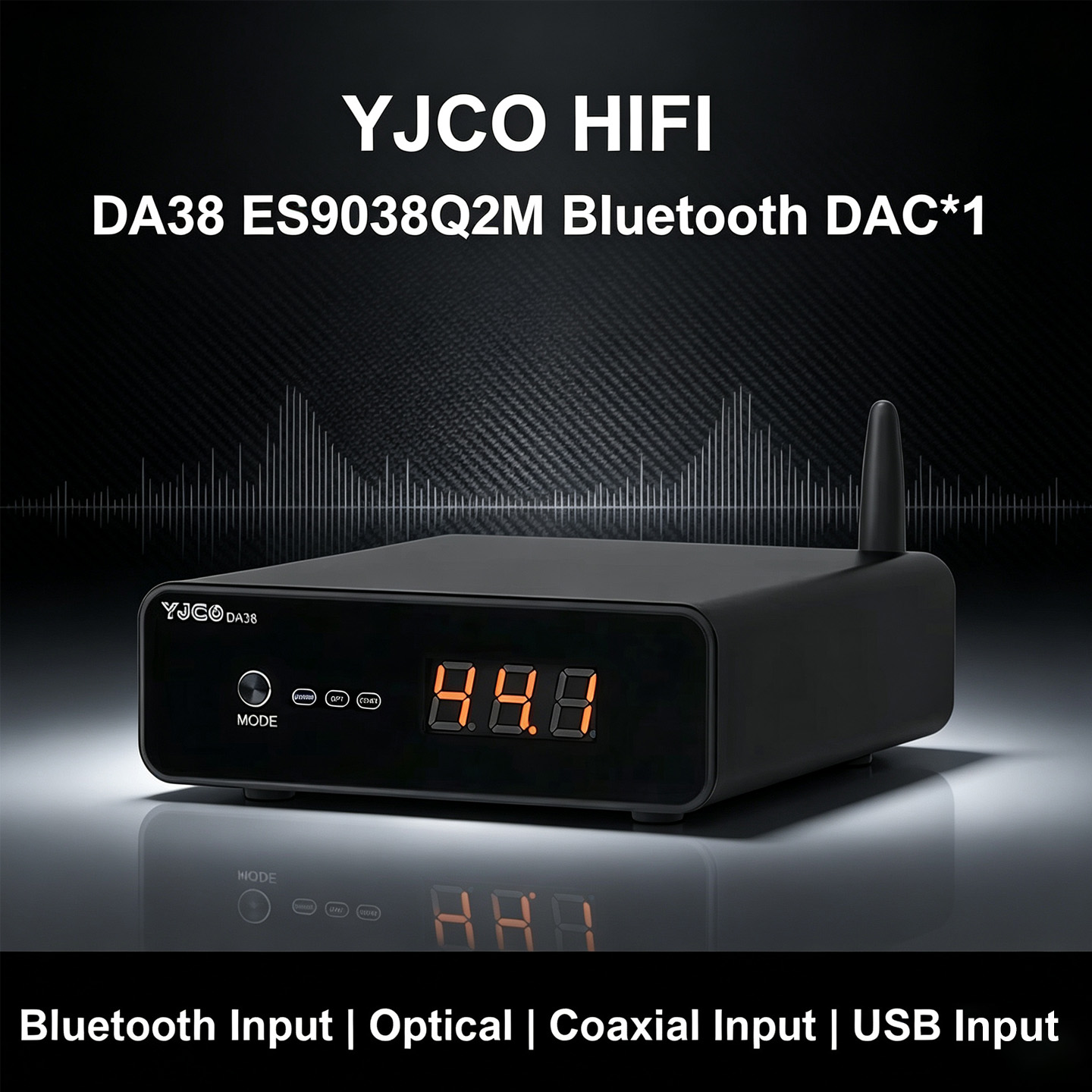 Dac Usb Coaxial Optical Bluetooth - YJCO HiFi ES9038Q2M DAC, Penerima Bluetooth
