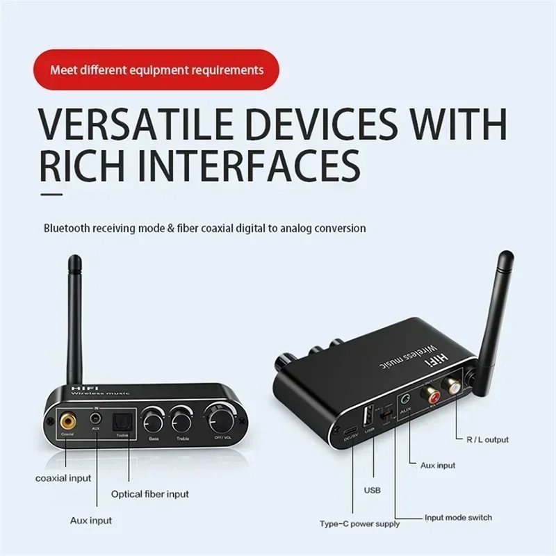 DAC Bluetooth 5.1 Penerima Aud - Dac Usb Coaxial Optical Bluetooth ulasan dan harga