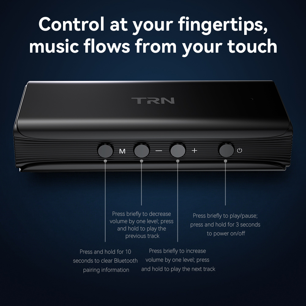 TRN WAVE Dekoder Audio Bluetoo - Dac With Headphone Amp Balanced ulasan dan harga