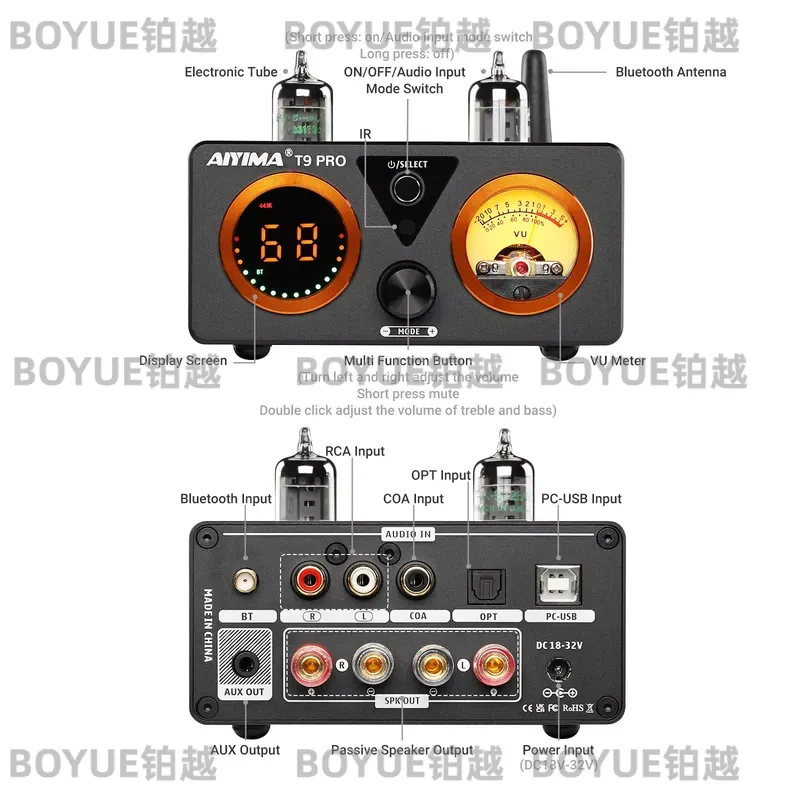 AIYIMA T9 Pro Amplifier Tabung - Dac Usb Coaxial Optical Bluetooth ulasan dan harga