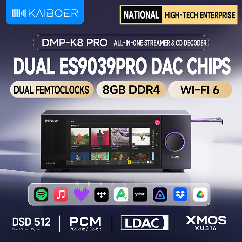 Kaiboer DMP-K8PRO, Pemutar Mus - Dac Streamer Network Player ulasan dan harga