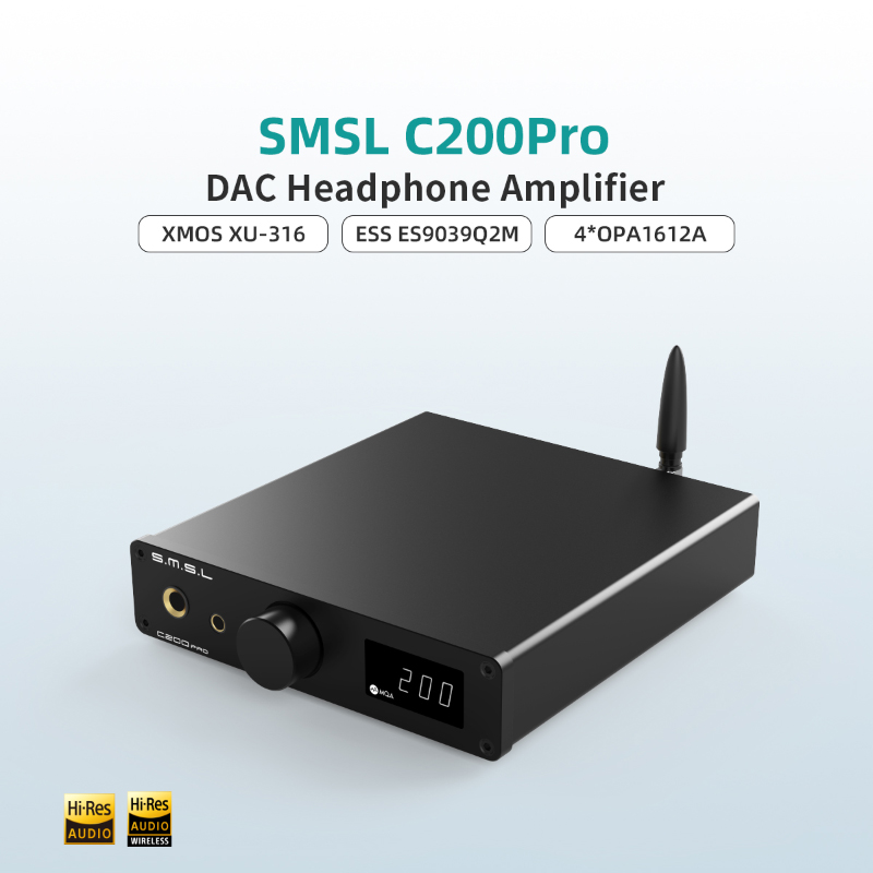 SMSL C200 PRO MQA LDAC DSD512  - Dac With Headphone Amp Balanced ulasan dan harga
