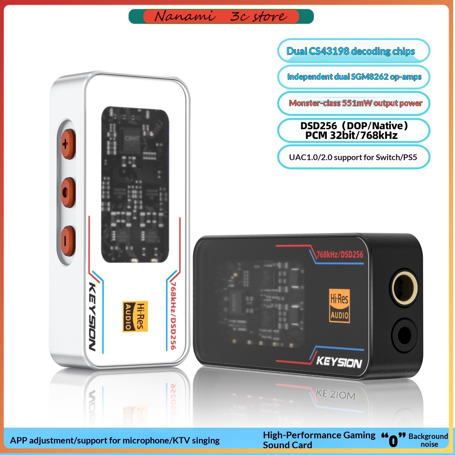 KEYSION Dongle Tipe C USB DAC  - Portable Dac Dongle Usb C ulasan dan harga