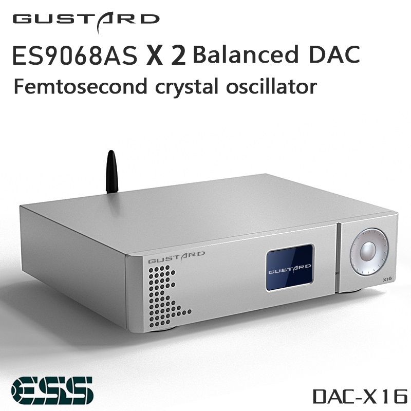 GUSTARD DAC X16 Dual ES9068AS  - Dac Usb Coaxial Optical Bluetooth ulasan dan harga