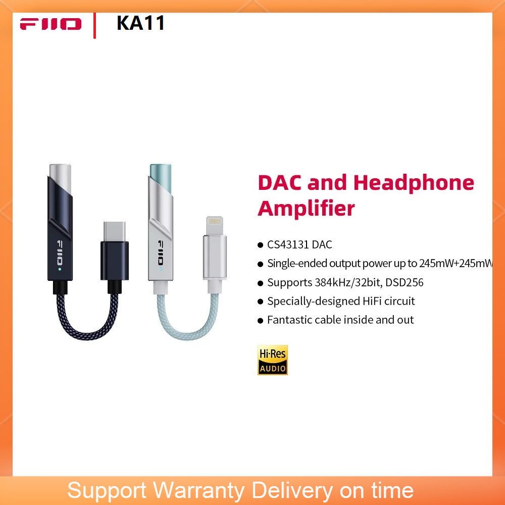 FiiO JadeAudio KA11 USB DAC AM - Portable Dac Dongle Usb C ulasan dan harga