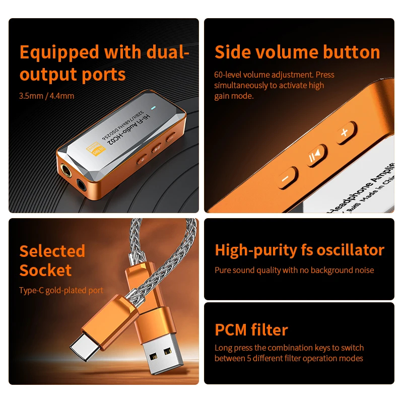 HC03 Tipe C Ke 3.5Mm DAC Adapt - Portable Dac Dongle Usb C ulasan dan harga