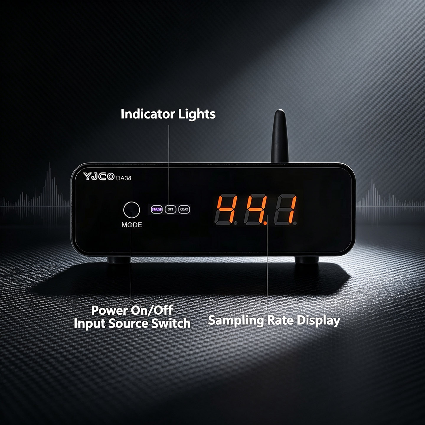 YJCO HiFi ES9038Q2M DAC, Pener - Dac Usb Coaxial Optical Bluetooth ulasan dan harga